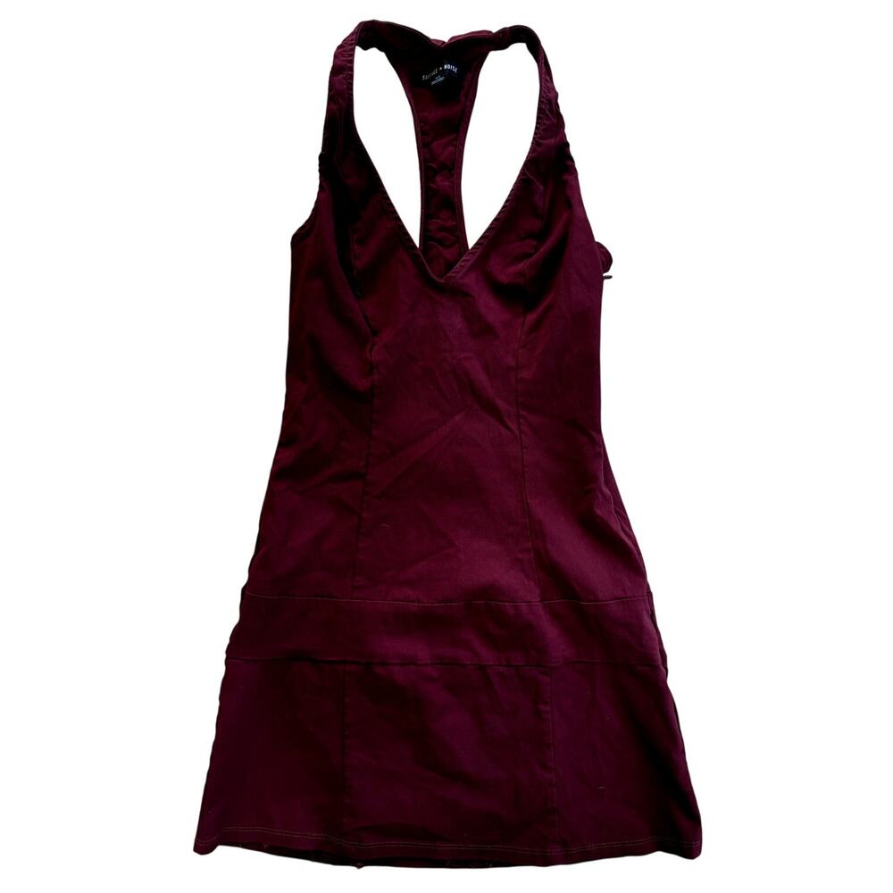 Silence + Noise Giselle Racerback Halter Mini Dress Burgundy Women's medium